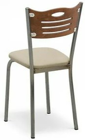 Καρέκλα &quot;RONY&quot; από μέταλλο/mdf σε χρώμα καρυδί 39x39x88