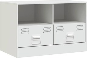 vidaXL Έπιπλα Τηλεόρασης 2 τεμ. Λευκό 67 x 39 x 44 εκ. από Χάλυβα