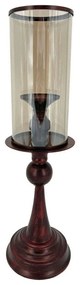 Κηροπήγιο Μπίλια 15-00-23974 53cm Brown Marhome Metal, Glass