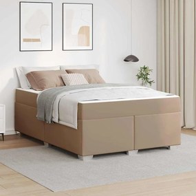 vidaXL Σκελετός Κρεβατιού Άλλο Καπουτσίνο 140 x 200 cm Τεχνητό δέρμα