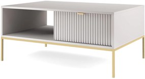 Τραπεζάκι Nova Γκρι + χρυσό 104x68x46cm