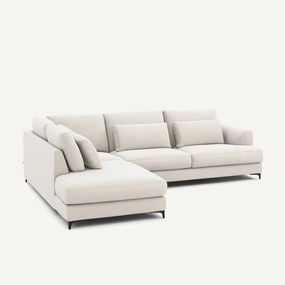 Καναπές γωνιακός αριστερός από βελούδινο chenille, Marsile