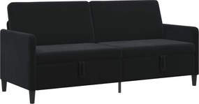vidaXL Καναπές με Αποθήκευση Μαύρο 192 x 78 x 87 εκ. Πολυεστέρας