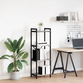 vidaXL Βιβλιοθήκη Γκρι sonoma 40 x 30 x 118 εκ Ξύλο και Χάλυβας