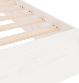vidaXL Πλαίσιο Κρεβατιού Λευκό 90 x 200 εκ. από Μασίφ Ξύλο