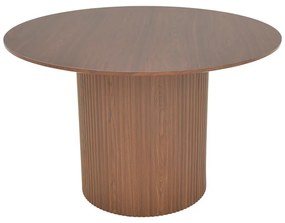 Τραπέζι Karulo pakoworld mdf σε καρυδί απόχρωση Φ120x76εκ