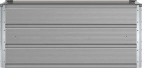 vidaXL Γλάστρα Ανοιχτό γκρι 100 x 50 x 45 cm Επικαλυμμένος Χάλυβας