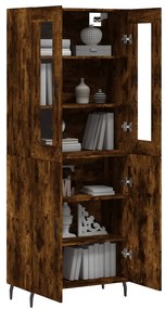 vidaXL Ντουλάπι Καπνιστή Δρυς 69,5x34x180 εκ. από Επεξεργασμένο Ξύλο