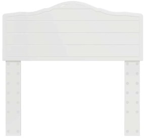 vidaXL Κεφαλάρι με κεφαλάρι Λαμπερό Λευκό 100 cm Επεξεργασμένο ξύλο