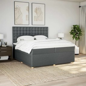 ΚΡΕΒΑΤΙ BOXSPRING ΜΕ ΣΤΡΩΜΑ ΣΚΟΥΡΟ ΓΚΡΙ 200X200 ΕΚ. ΥΦΑΣΜΑΤΙΝΟ 3292178