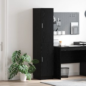 vidaXL Ψηλό Ντουλάπι Μαύρη δρυς 35 x 39 x 168 εκ Επεξεργασμένο ξύλο