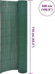 vidaXL Περίφραξη Κήπου Διπλής Όψης Πράσινη 110 x 500 εκ.