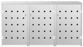 vidaXL Πλαίσιο Τριπλό για Κάδους Απορριμμάτων 240 L Ανοξείδωτο Ατσάλι