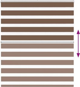 vidaXL Ζέβρα τυφλή Καφέ Πλάτος υφάσματος 120,9 εκ. Πολυεστέρας