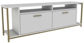 Έπιπλο Τηλεόρασης Omar 322RTC2162 160x35x50,8cm White-Gold