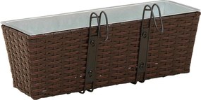 vidaXL Ραφήνα 2 pcs 50 x 17 x 17 εκ Μέταλλο