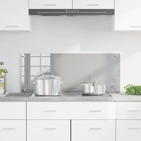 vidaXL Πλακάκι Κουζίνας Ανοιχτό Γκρι 100x40x0,6 εκ. Σκληρυμένο Γυαλί