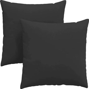 vidaXL Μαξιλάρι Καναπέ 2 pcs Μαύρο 80 x 80 cm ύφασμα