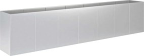 vidaXL Γλάστρα Κήπου Ασημί 280 x 40 x 60 εκ Γαλβανισμένος Χάλυβας