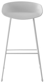 Σκαμπό μπαρ NAILA Μεταλλικό με Κάθισμα PP Λευκό 47x47x83 εκ. 2αδα 47x47x83 εκ.