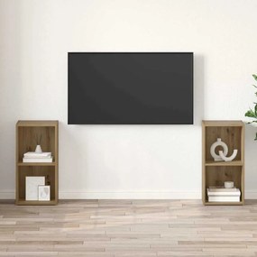 vidaXL Σετ επίπλου τηλεόρασης 2 pcs artisan δρυς 72 x 35 x 36.5 cm