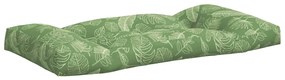 Μαξιλάρια Παλέτας 2 τεμ. Σχέδιο Φύλλων από Ύφασμα Oxford - Πράσινο