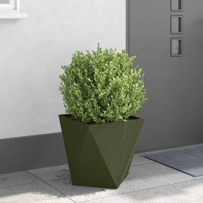 vidaXL Γλάστρα 2 τμχ. Ελιά Πράσινη 40 x 40 x 40 cm Ατσάλι