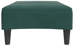 vidaXL Υποπόδιο Σκούρο Πράσινο 77x55x31 εκ. Βελούδινο