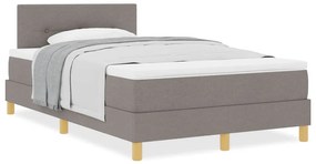vidaXL Κρεβάτι box spring με στρώμα Taupe 120 x 200 cm ύφασμα