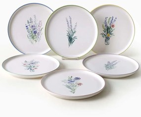 Πιάτο Ρηχό (Σετ 6Τμχ) 275KRM2319 22cm Multi Hermia Ceramic