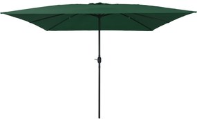 vidaXL Τετράγωνη Ομπρέλα Κηπευτικής 295 x 295 cm Πράσινη