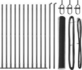 vidaXL Στύλος Περιφράξεων Γκρι 25 x 0,8 μ (25 χλστ δίχτυ)