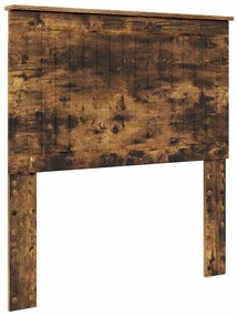 vidaXL Κεφαλάρι με κεφαλάρι Καπνιστό Δρύς 90 cm Επεξεργασμένο ξύλο