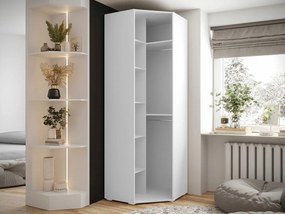 Γωνιακή Ντουλάπα Inova IV-Λευκό - Μαύρο