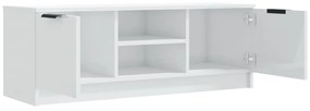 vidaXL Έπιπλο Τηλεόρασης Γυαλ. Λευκό 102x35x36,5 εκ Επεξεργασμένο Ξύλο