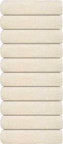 vidaXL Χειροπετσέτες FROGN 10 τεμ. Κρεμ 50x100 εκ. 360 γρ./μ²