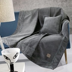 Ριχτάρι Rubicon Anthracite Guy Laroche Three-Seater 170x300cm Microfiber-Polyester