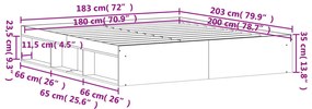 ΠΛΑΙΣΙΟ ΚΡΕΒΑΤΙΟΥ SONOMA ΔΡΥΣ 180 X 200 ΕΚ. SUPER KING 3203882