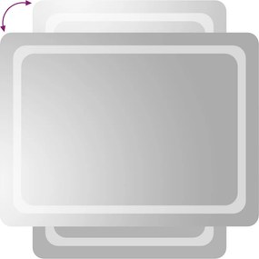 vidaXL Καθρέφτης Μπάνιου με LED 60x80 εκ.