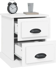 vidaXL Κομοδίνο Λευκό 39 x 39 x 47,5 εκ. από Επεξεργασμένο Ξύλο