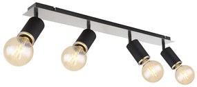 Σποτ Globo Lighting Joseba 54032-4B Νίκελ Ματ-Ξύλο Μαύρο