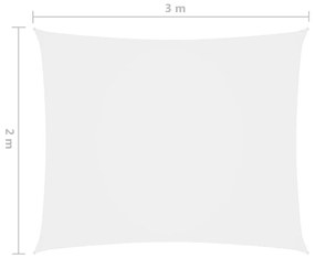 Πανί Σκίασης Ορθογώνιο Λευκό 2 x 3 μ. από Ύφασμα Oxford - Λευκό