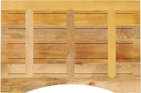 vidaXL Επιφάνεια Γραφείου Καμπύλη 80x60x2,5 εκ Μασίφ Ακατ. Μάνγκο