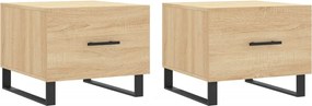 vidaXL Τραπεζάκια Σαλονιού 2 τεμ Sonoma Δρυς 50x50x40 εκ Επεξ. Ξύλο