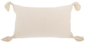 Διακοσμητικό Μαξιλάρι (Με Γέμιση) 88893 White 50X30 Ύφασμα