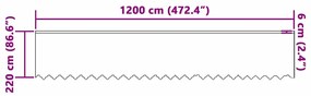 vidaXL Κουρτίνες με κουρτίνες Λευκό 1200 x 220 εκ. Πολυεστέρας