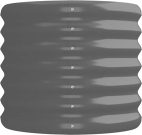 vidaXL Ζαρντινιέρα Γκρι 224x40x36 εκ. Γαλβανισμένος χάλυβας