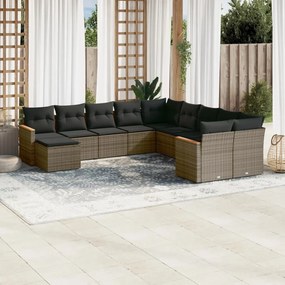 vidaXL Patio Sofa Set 11-θέσια Grey