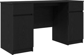 vidaXL Γραφείο Μαύρη δρυς Επεξεργασμένο ξύλο 140 x 49 x 76 εκ.