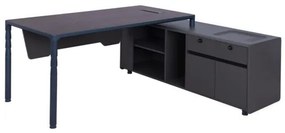 ΕΠΑΓΓΕΛΜΑΤΙΚΟ ΓΡΑΦΕΙΟ LYANNA ΔΕΞΙΑ ΓΩΝΙΑ HM2093R ΣΕ ΓΚΡΙ & ΒΕΓΓΕ ΑΠΟΧΡΩΣΗ 183X160X76Υεκ.